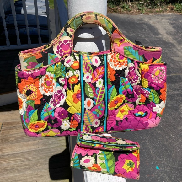 Vera Bradley Handbags - Vera Bradley Gabby Abby Va Va Bloom Fall 2012 purse AND Euro wallet